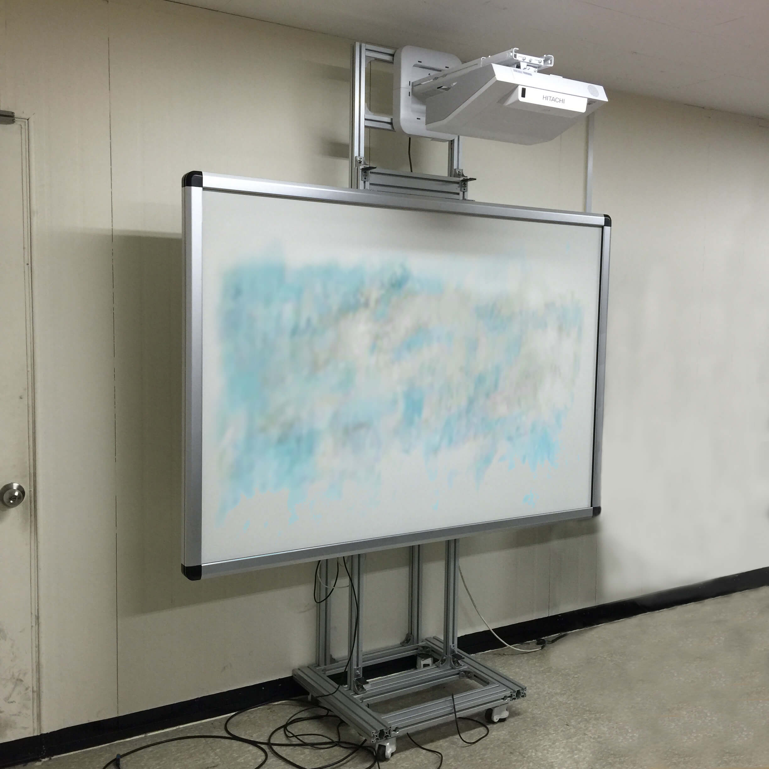 Teachers used the smart board as a white board.
