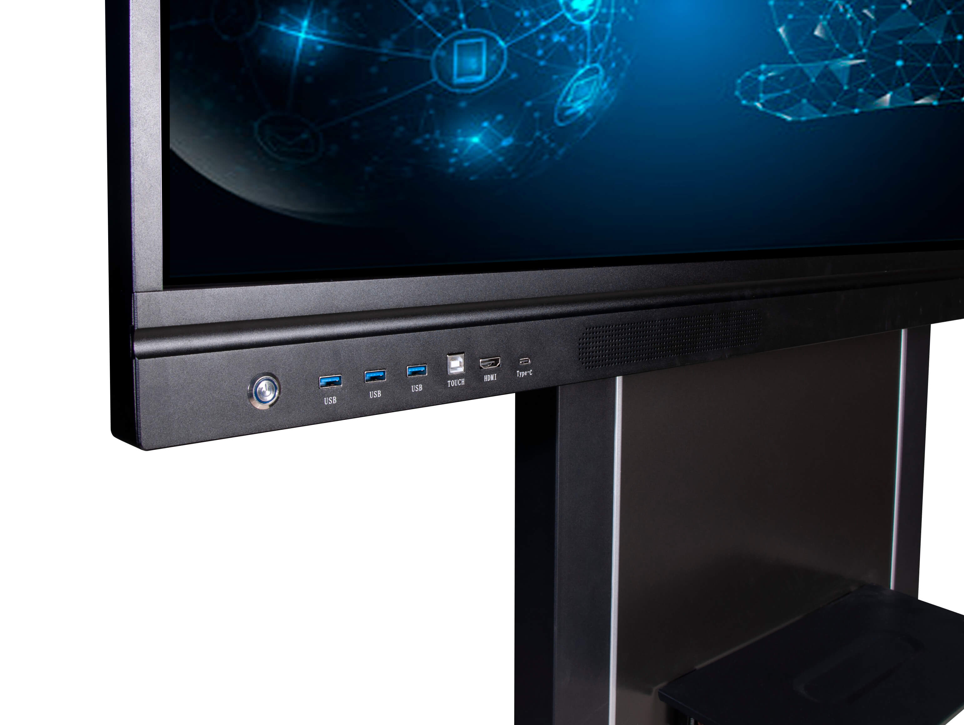 Intech interactive flat panel with USB Type-C port