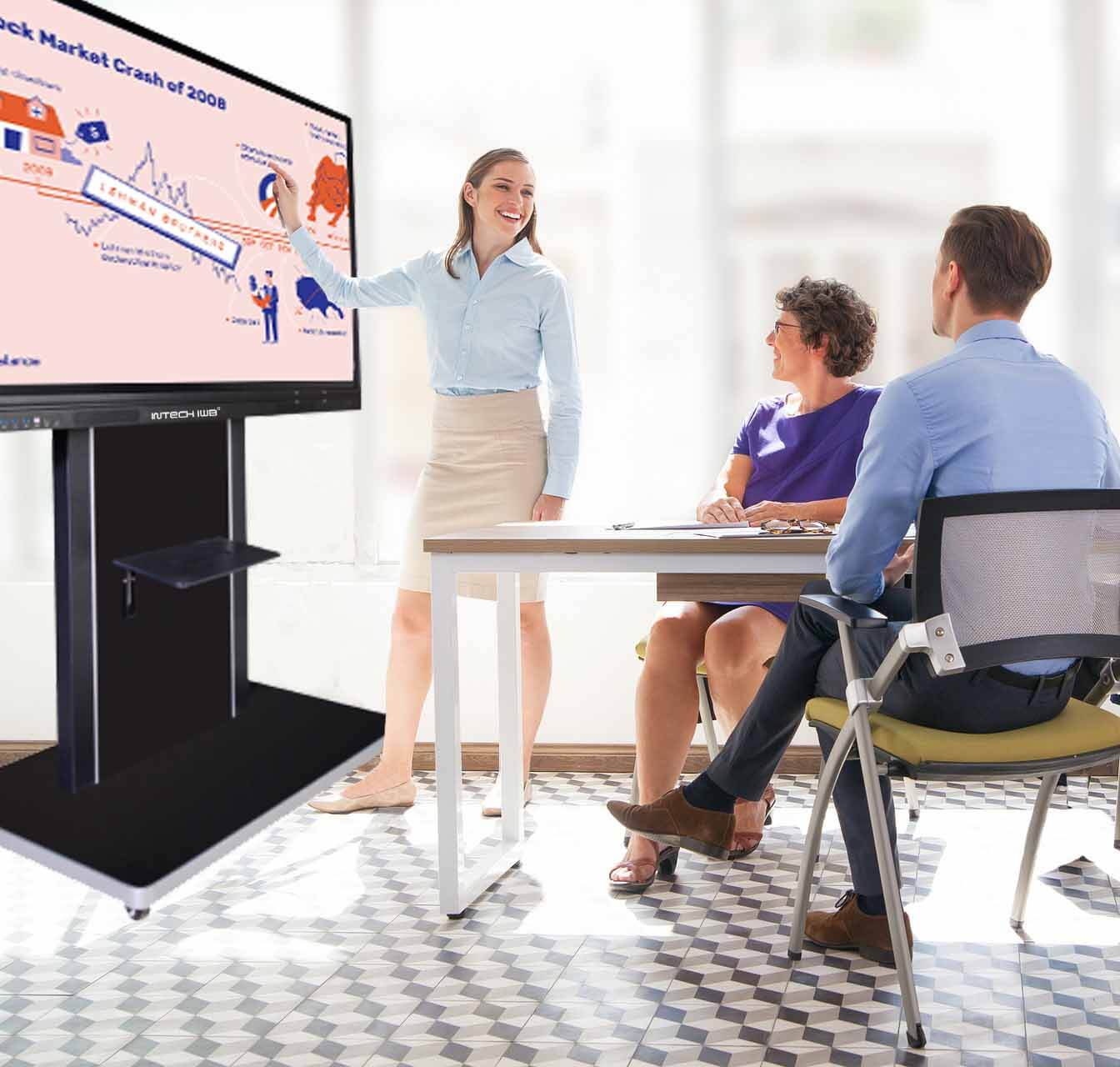 INTECH interactive flat panel in the meeting room