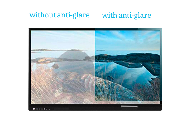 anti-glare interactive flat panel
