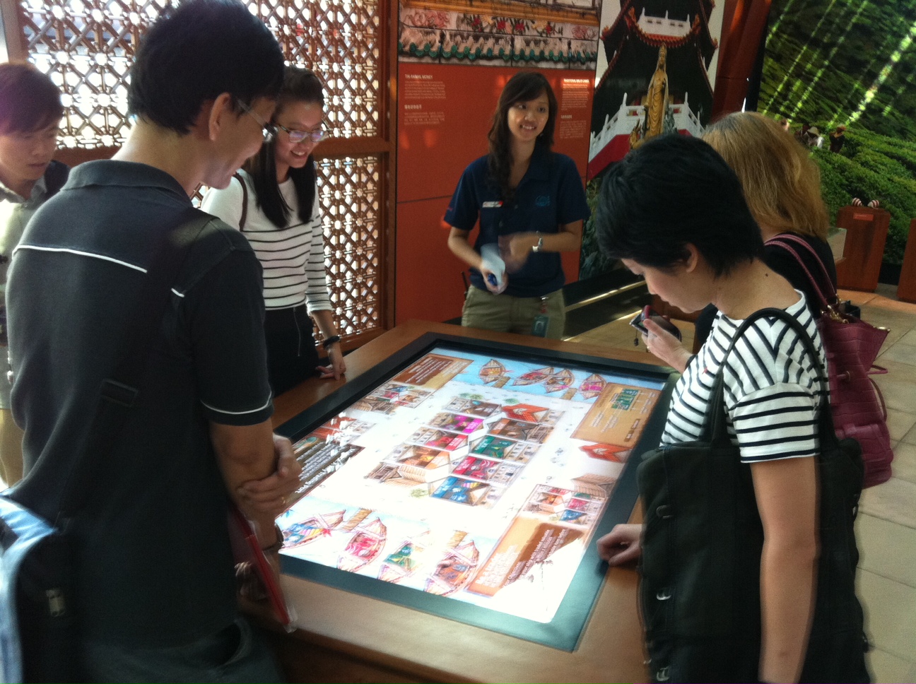 demonstration of the interactive display and its features