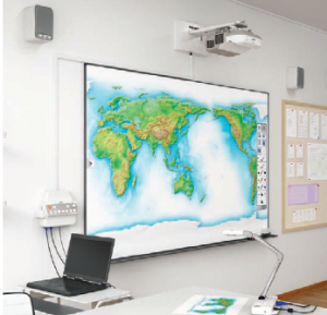 Electronic whiteboard has a variety of user-friendly tools that make it easy to use
