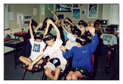 Virtual reality technology is adpoted in the class.