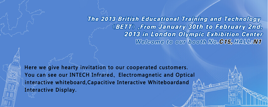 INTECH wish to see you in the bett show 2013!