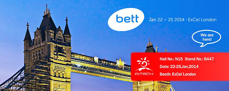 Intech will attend the BETT Show 2014 in London with its latest interactive whiteboards